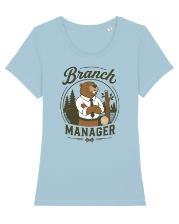 Branch Manager Beaver Office Work Corporate Manager Humor Sky Blue