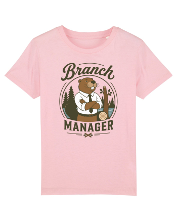 Branch Manager Beaver Office Work Corporate Manager Humor Cotton Pink