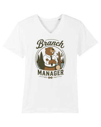 Branch Manager Beaver Office Work Corporate Manager Humor White