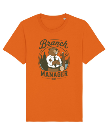 Branch Manager Beaver Office Work Corporate Manager Humor Bright Orange