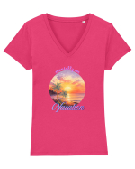 Mentally on vacation Tricou mânecă scurtă guler V Damă Evoker