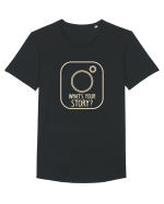 What's Your Story? Tricou mânecă scurtă guler larg Bărbat Skater