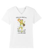 Life is too short to not dilly-dally Tricou mânecă scurtă guler V Bărbat Presenter