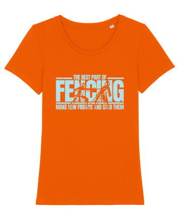 The Best Part of Fencing Bright Orange