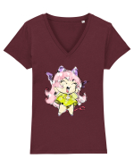Little Devil Tricou mânecă scurtă guler V Damă Evoker