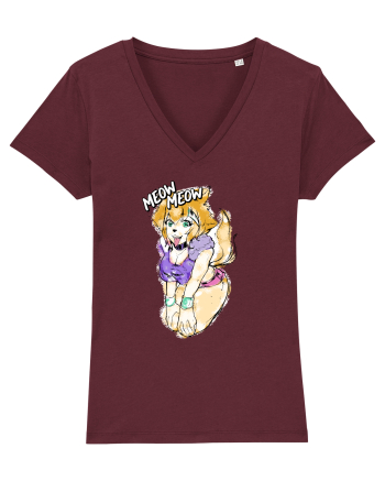 Meow Meow Burgundy