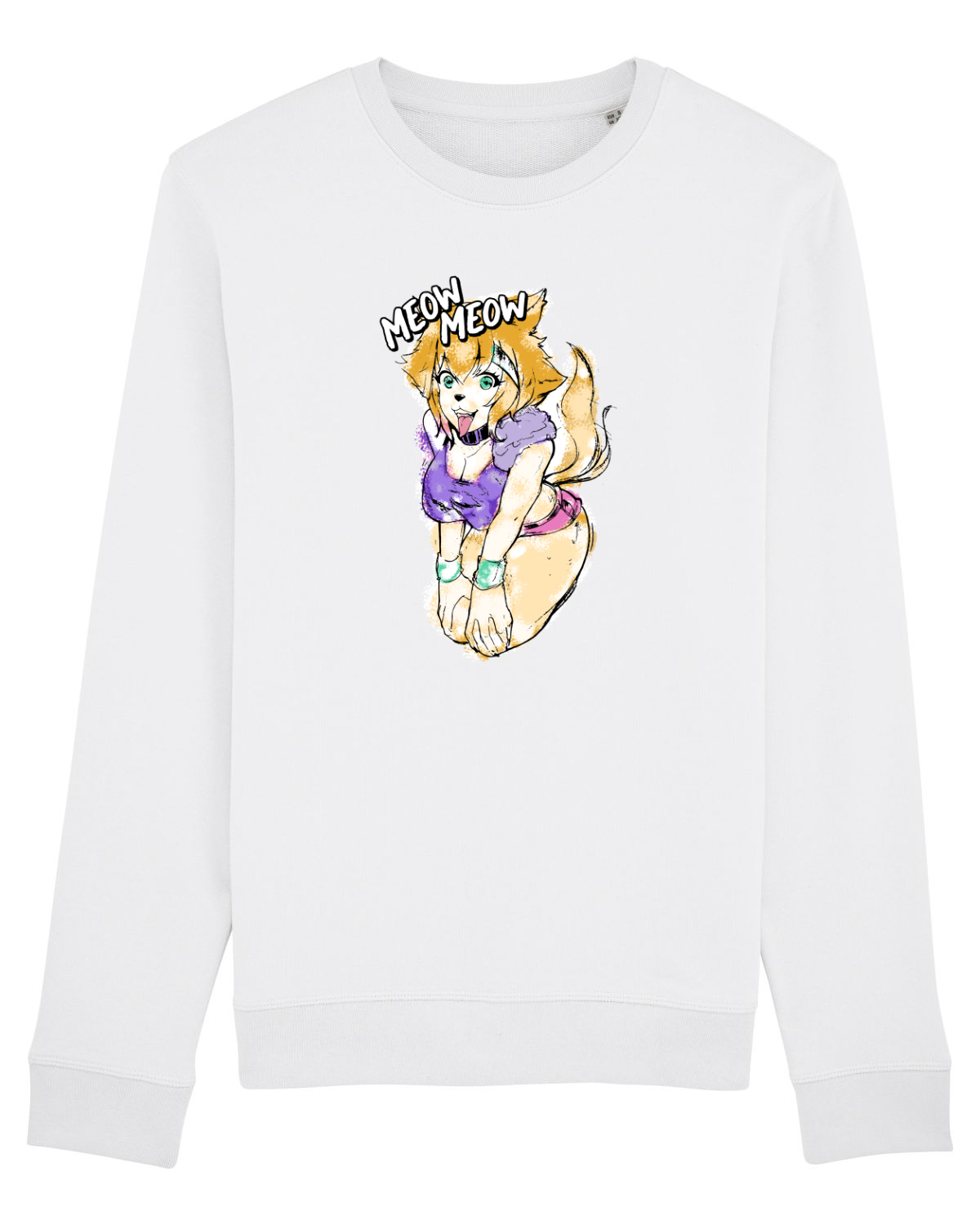 Bluză mânecă lungă Unisex Rise White