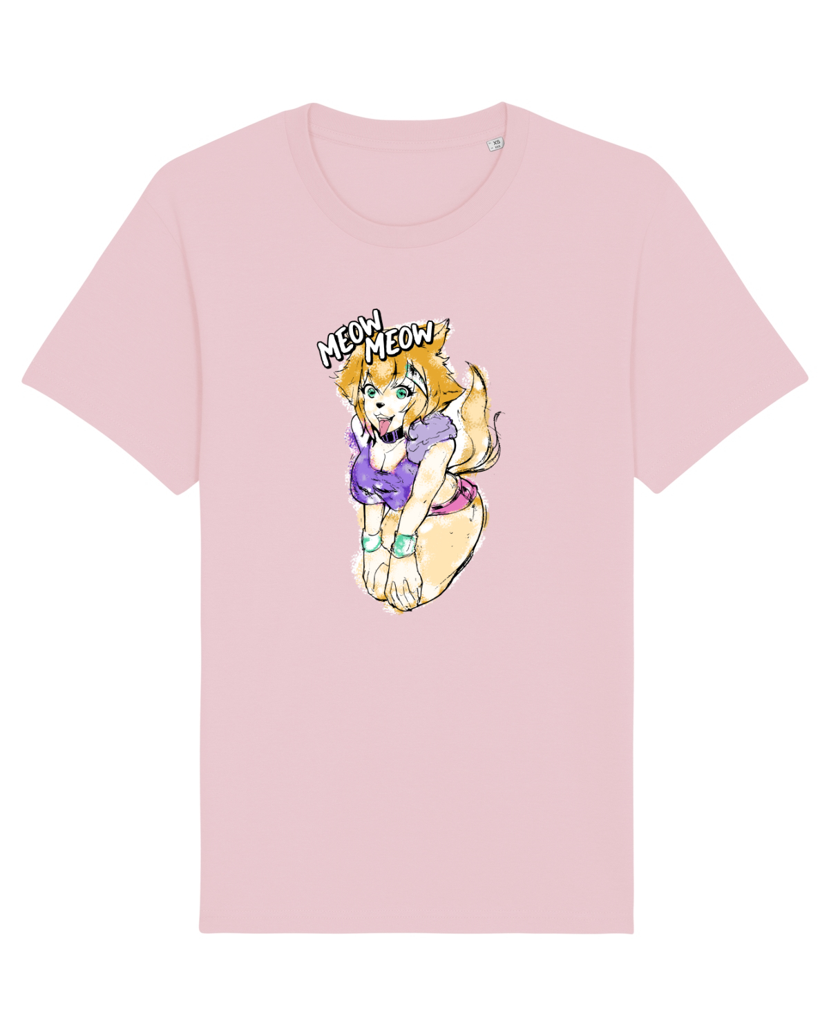 Tricou mânecă scurtă Unisex Rocker Cotton Pink