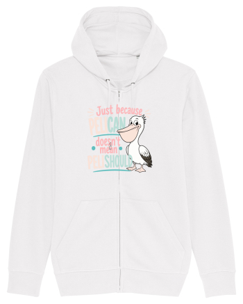 Funny Pelican Pun for Bird Fans Birdwatchers Pelishould White