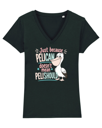 Funny Pelican Pun for Bird Fans Birdwatchers Pelishould Black