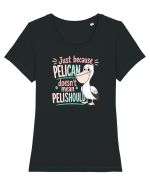 Funny Pelican Pun for Bird Fans Birdwatchers Pelishould Tricou mânecă scurtă guler larg fitted Damă Expresser