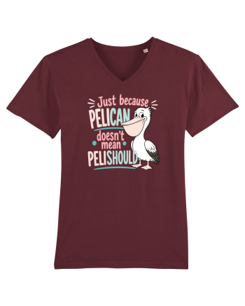 Funny Pelican Pun for Bird Fans Birdwatchers Pelishould Burgundy