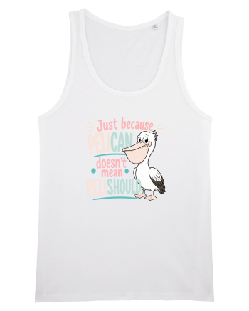 Funny Pelican Pun for Bird Fans Birdwatchers Pelishould White