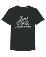 Agitație de Crăciun Tricou mânecă scurtă guler larg Bărbat Skater