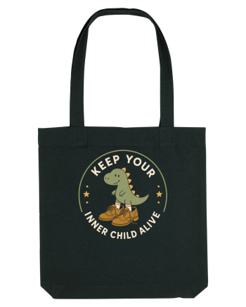 Keep Your Inner Child Alive – Dinozaur cu Pantofi Mari Black