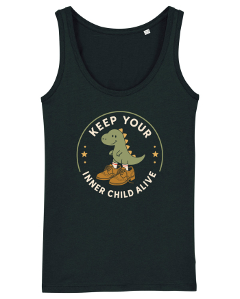 Keep Your Inner Child Alive – Dinozaur cu Pantofi Mari Black