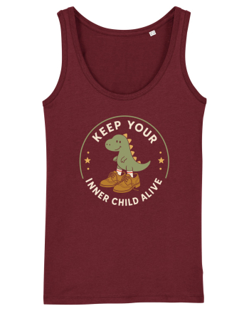 Keep Your Inner Child Alive – Dinozaur cu Pantofi Mari Burgundy