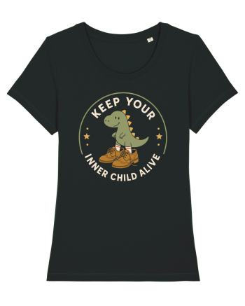 Keep Your Inner Child Alive – Dinozaur cu Pantofi Mari Black