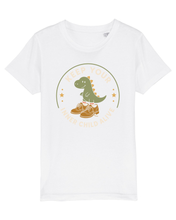 Keep Your Inner Child Alive – Dinozaur cu Pantofi Mari White