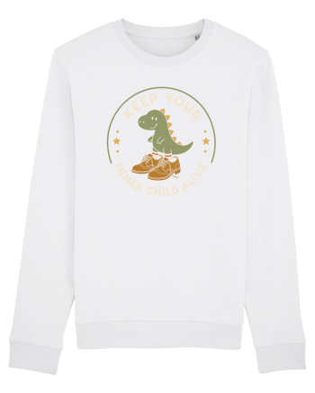 Keep Your Inner Child Alive – Dinozaur cu Pantofi Mari White