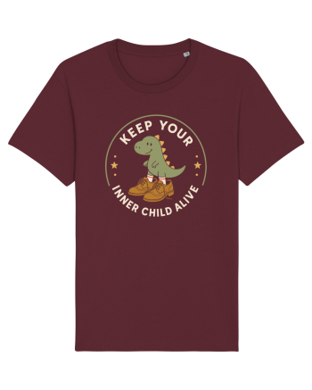Keep Your Inner Child Alive – Dinozaur cu Pantofi Mari Burgundy
