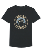 Not My Problem – Pisică Nepăsătoare Tricou mânecă scurtă guler larg Bărbat Skater