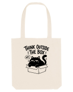 Think Outside the Box? The Cat Said No Sacoșă textilă