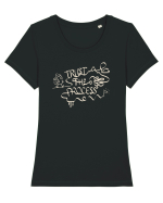 Trust the Mess – Trust the Process Tricou mânecă scurtă guler larg fitted Damă Expresser