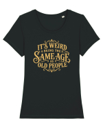 Same Age as Old People Tricou mânecă scurtă guler larg fitted Damă Expresser