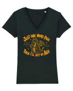 Just One More Page – Then I’ll Act My Age Tricou mânecă scurtă guler V Damă Evoker