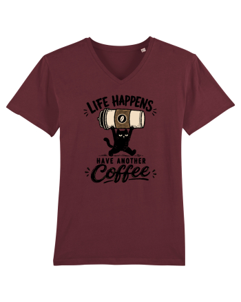 Life Happens – Have Another Coffee Burgundy