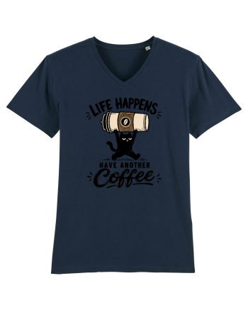 Life Happens – Have Another Coffee French Navy
