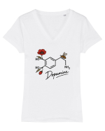 Dopamine – The Chemistry of Happiness Tricou mânecă scurtă guler V Damă Evoker