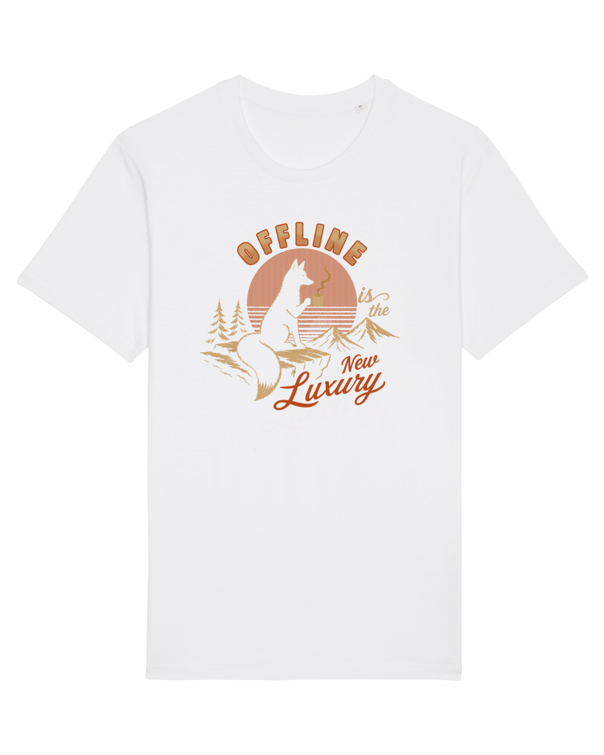 Tricou mânecă scurtă Unisex Rocker White