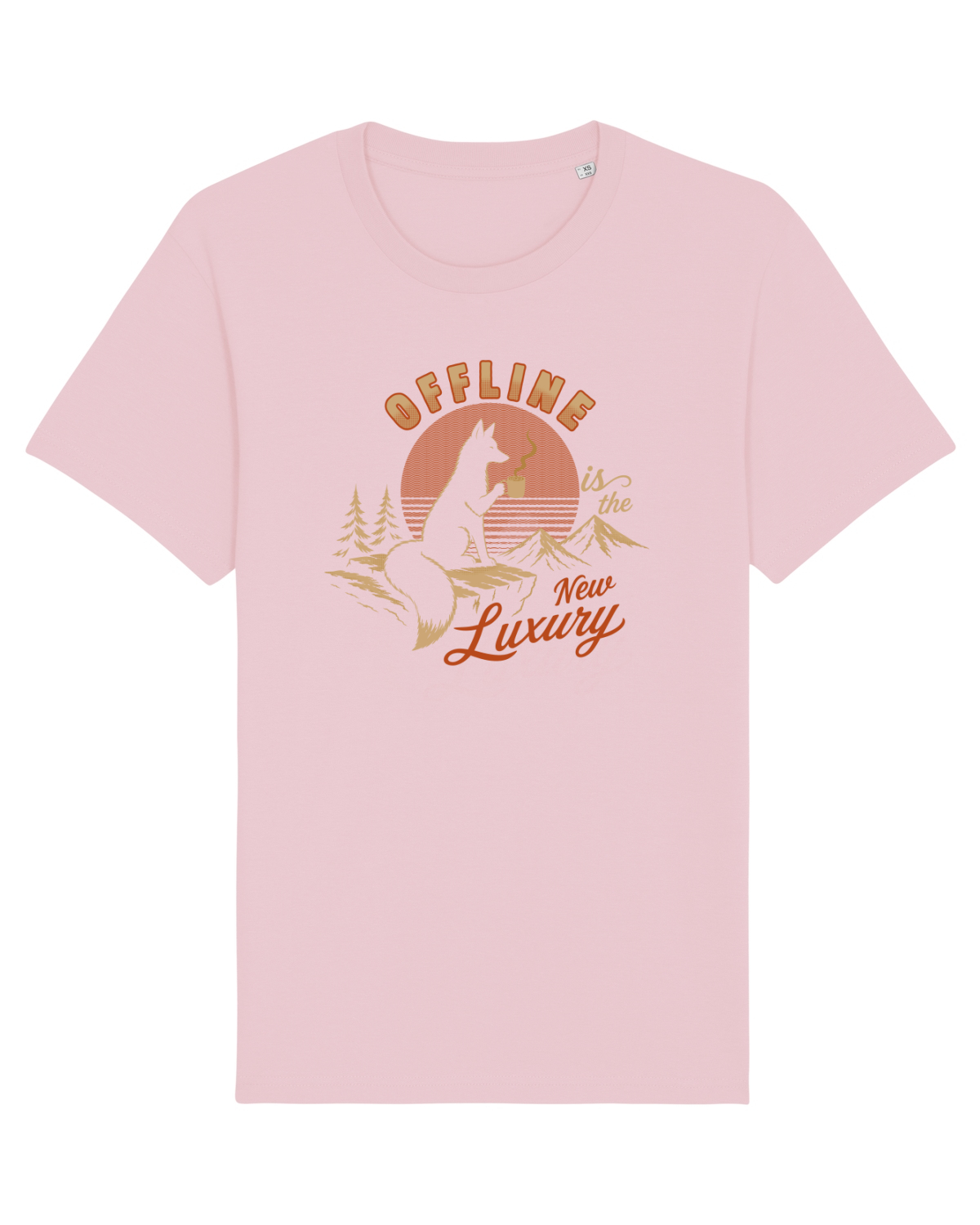 Tricou mânecă scurtă Unisex Rocker Cotton Pink