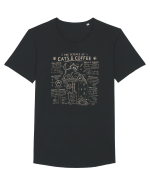 The Science of Cats & Coffee Tricou mânecă scurtă guler larg Bărbat Skater