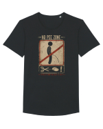 No Pee Zone | Make It Snip or Keep It Dry Tricou mânecă scurtă guler larg Bărbat Skater