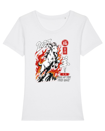 2027 Year of the Fire Goat Chinese Zodiac Lunar New Year White