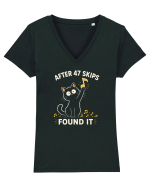 After 47 Skips – Found It Tricou mânecă scurtă guler V Damă Evoker