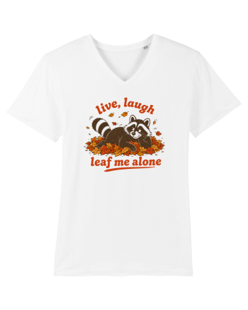 Live Laugh Leaf Me Alone White