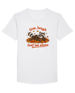 Live Laugh Leaf Me Alone Tricou mânecă scurtă guler larg Bărbat Skater
