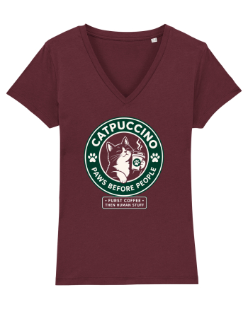 Catpuccino – Paws Before People Burgundy