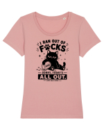 I Ran Out of Fucks – Sorry Today’s All Out Tricou mânecă scurtă guler larg fitted Damă Expresser