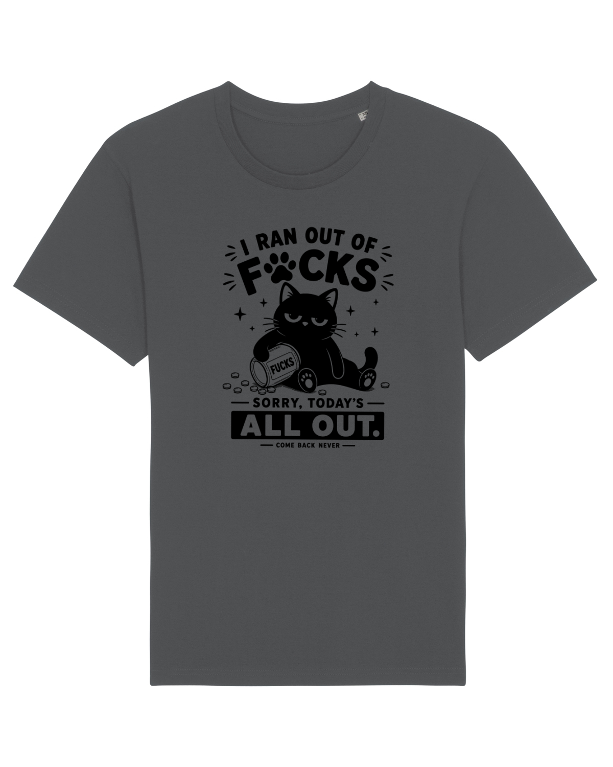Tricou mânecă scurtă Unisex Rocker Anthracite