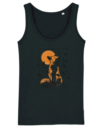 Fox in the Falling Leaves Black