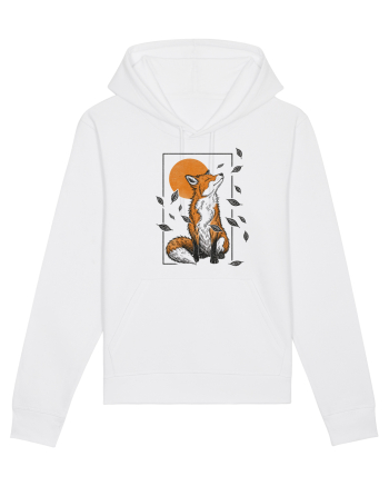 Fox in the Falling Leaves White