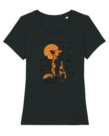 Fox in the Falling Leaves Black