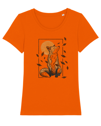 Fox in the Falling Leaves Bright Orange