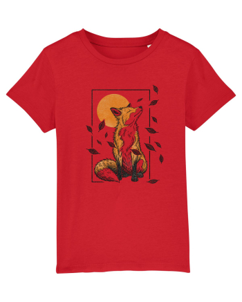Fox in the Falling Leaves Red