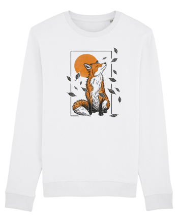 Fox in the Falling Leaves White